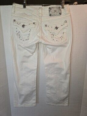 Miss Me White Embellished capris Jeans size 27